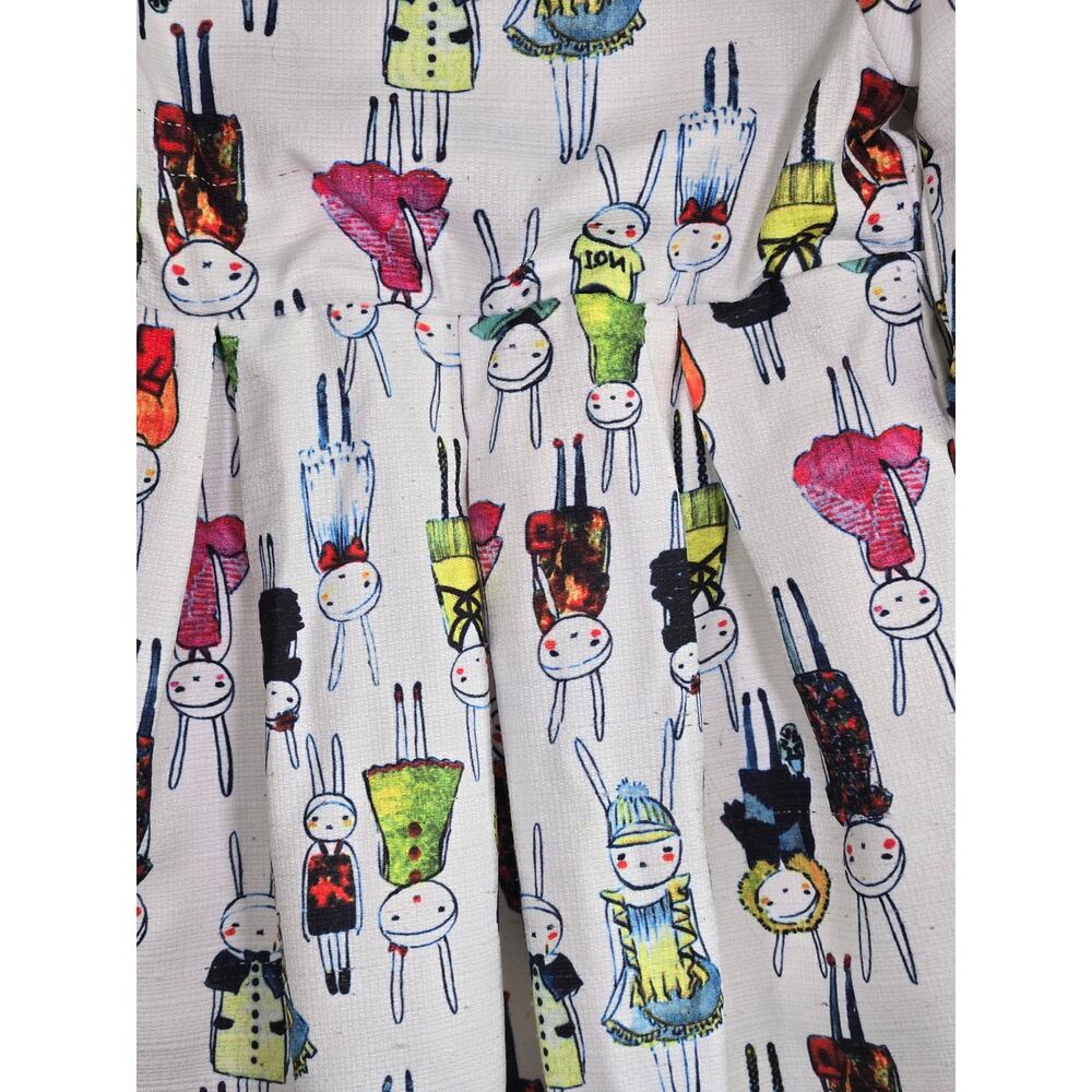 Abenmao "Fashionista Bunny" Girls Long Sleeve Dress. Size 120 (US Size 6-6X) - Picture 10 of 11
